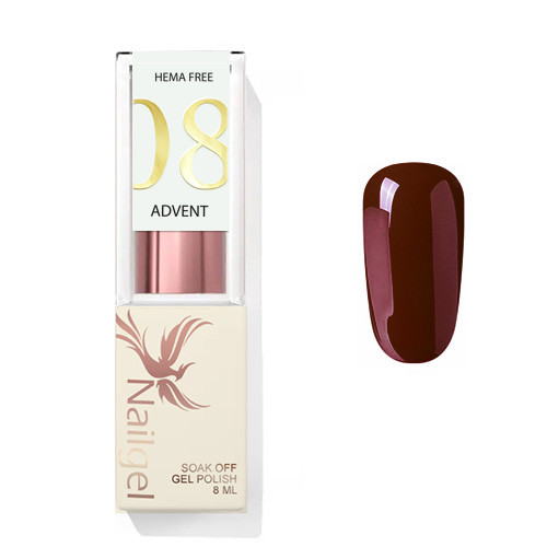 Advent 08 - Gél lak 8 ml - Bordová -