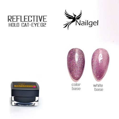 Reflexný Hologram Cat-Eye 02 gél lak 5 ml