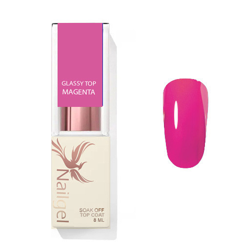 Glassy Top Coat- MAGENTA- Lesk gél 8ml